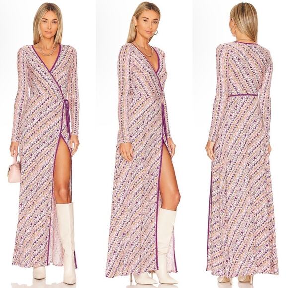 Free People Phoebe Maxi Wrap Dress size XS - Picture 1 of 11